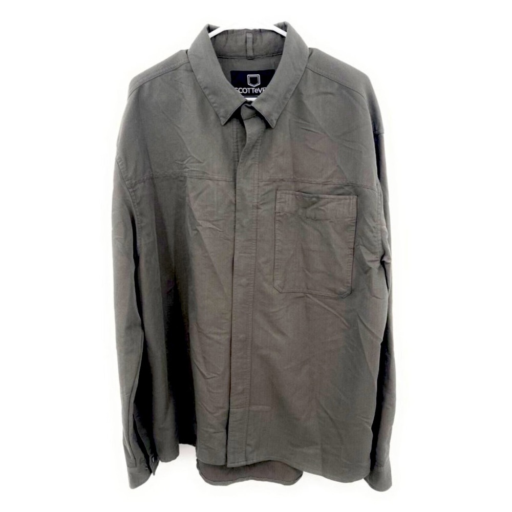 ScotteVest TEC (Technology Enabled Clothing) Shirt Hidden Pockets Gray XL